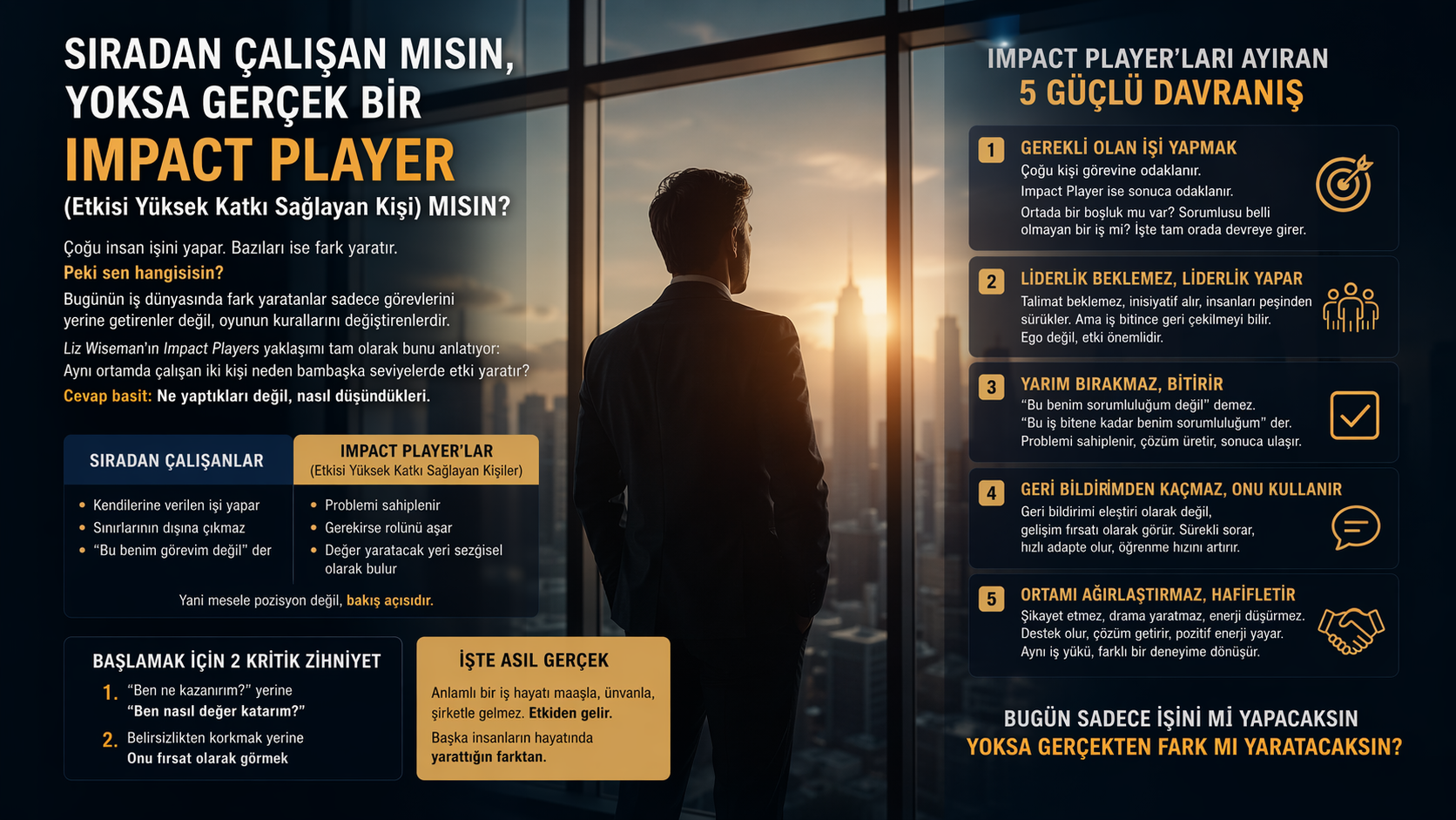 Sıradan Çalışan mısın, Yoksa Gerçek Bir Impact Player (Etkisi Yüksek Katkı Sağlayan Kişi) mı?